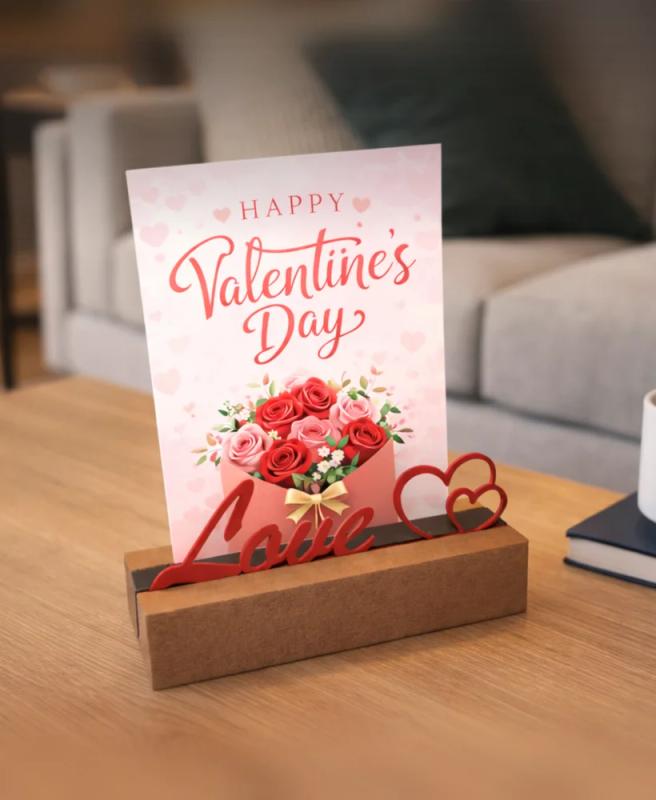 Porte-carte Love - rangement imprimé en 3D, organisation de bureau