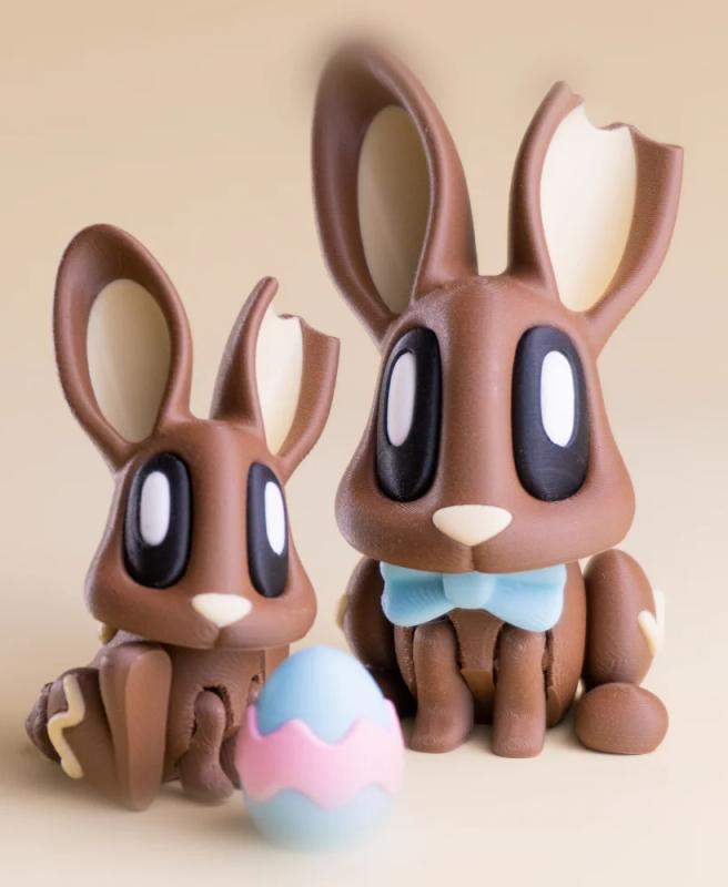 Lapin en Chocolat - décoration de fête imprimée en 3D, idée cadeau