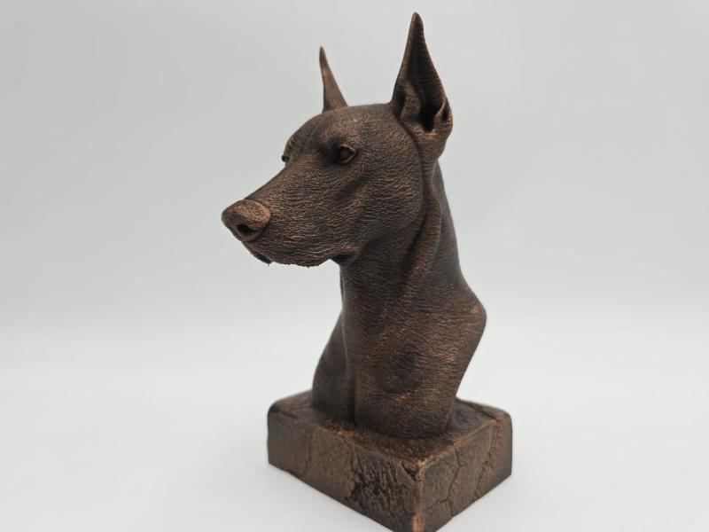 Dobermann - figurine chien imprimée en 3D, cadeau amoureux des chiens
