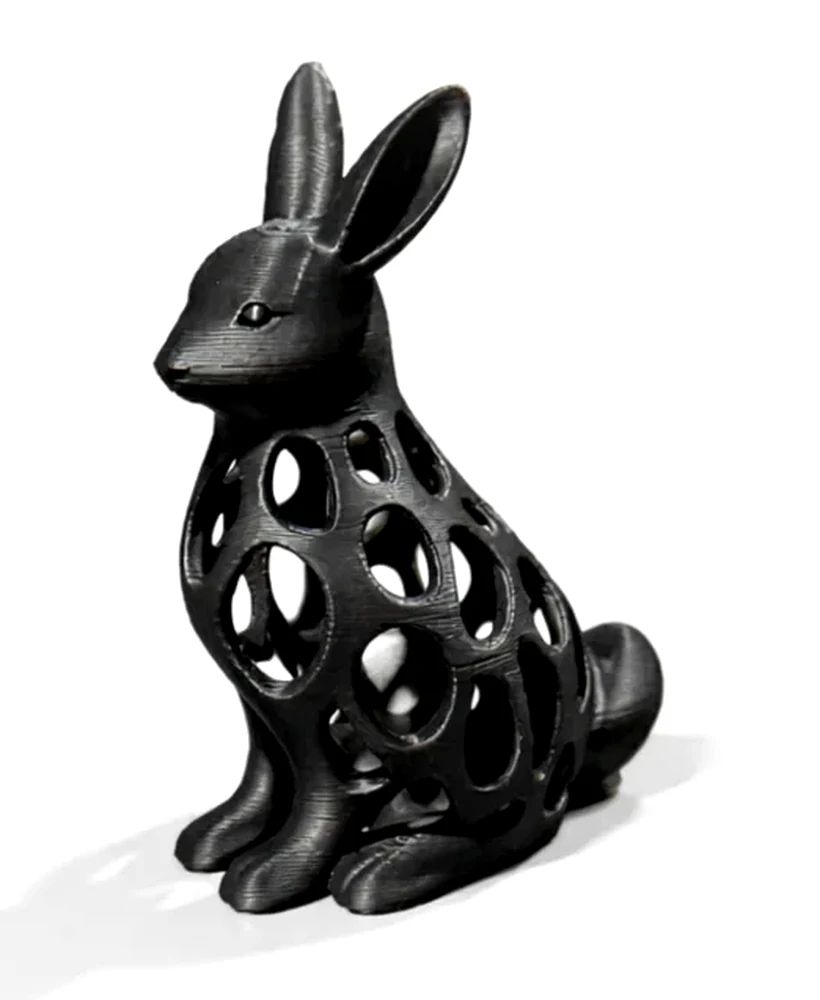 Lapin Voronoi - figurine animal imprimée en 3D, statuette déco