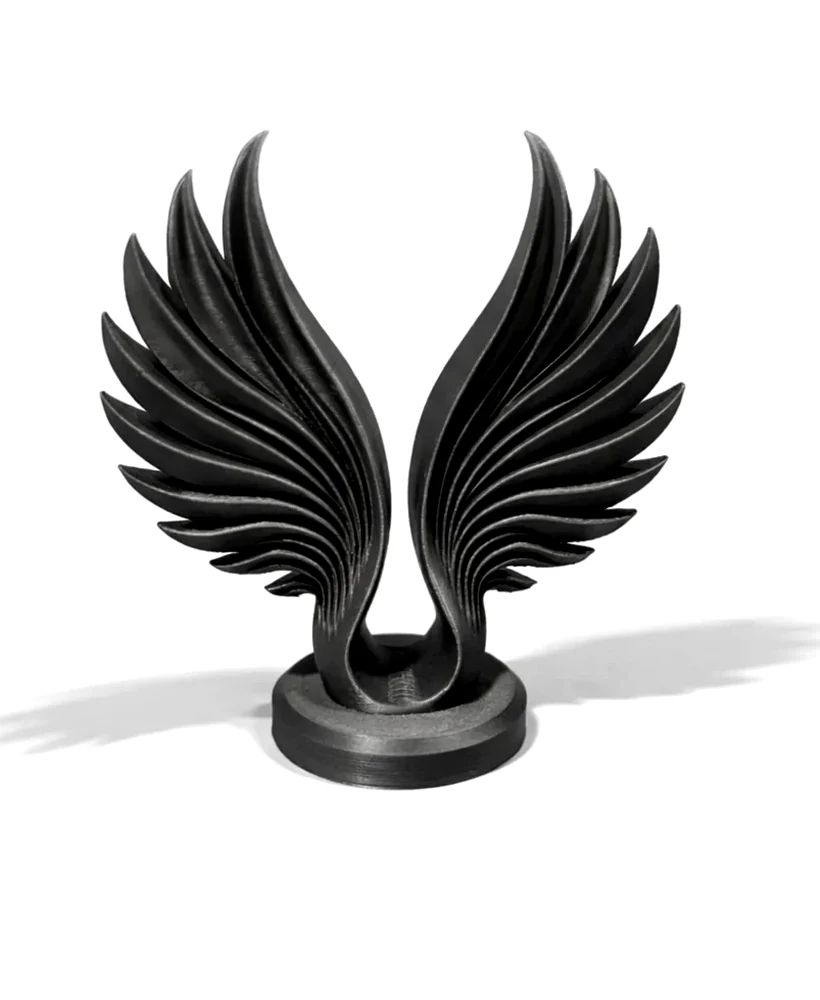 Sculpture ailes d'ange - statuette déco sur socle imprimée en 3D