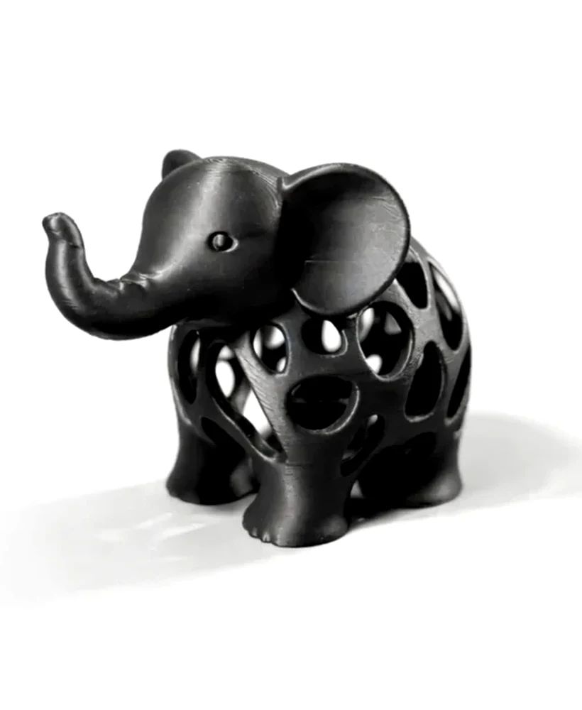 Eléphant VORONOI - figurine animal imprimée en 3D, statuette déco