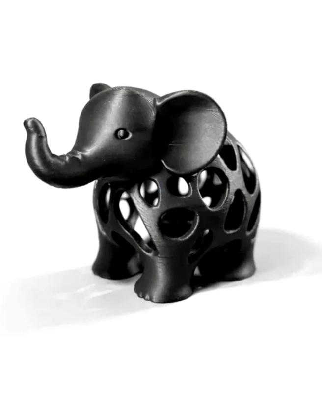 Eléphant VORONOI - figurine animal imprimée en 3D, statuette déco