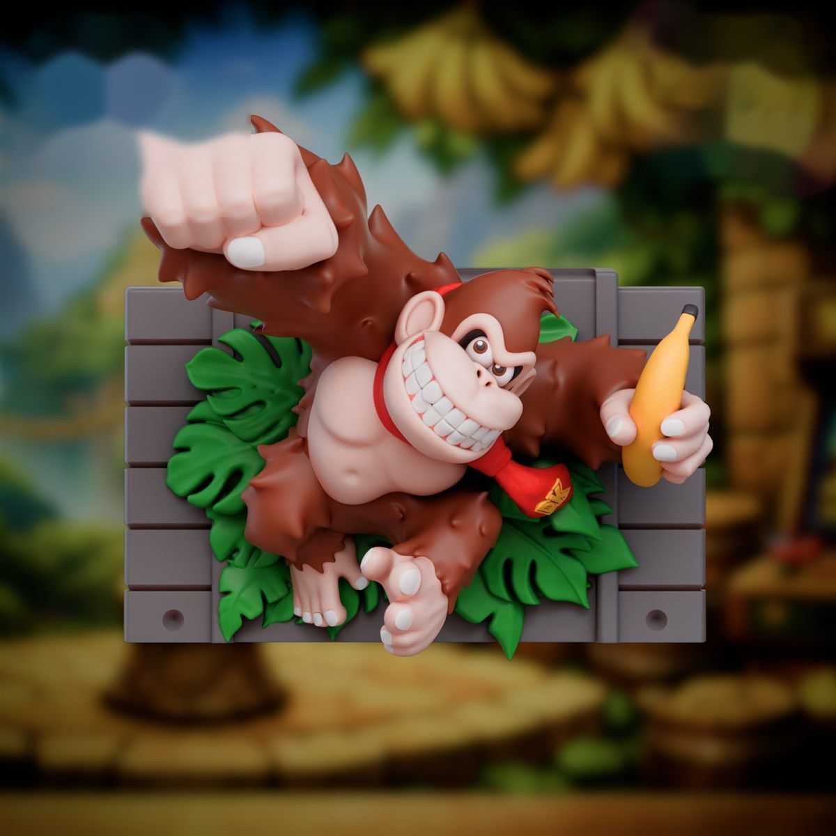Donkey Kong - Déco murale cartouche retro impression 3D, deco gaming, cadeau geek collection