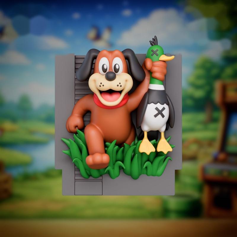 Duck Hunt - Déco murale cartouche retro impression 3D, deco gaming, cadeau geek collection