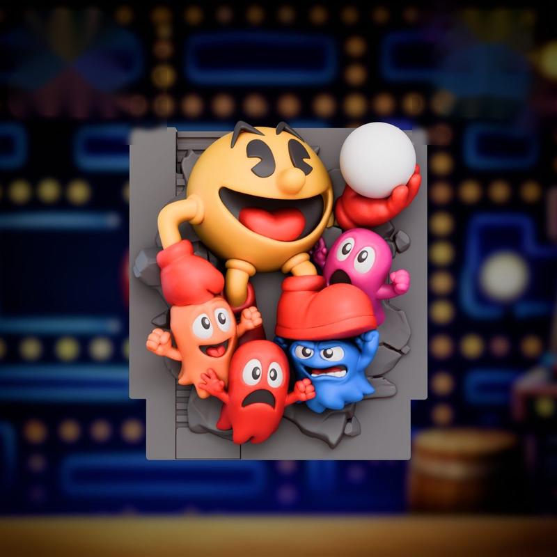 Pac-Man - Déco murale cartouche retro impression 3D, deco gaming, cadeau geek collection