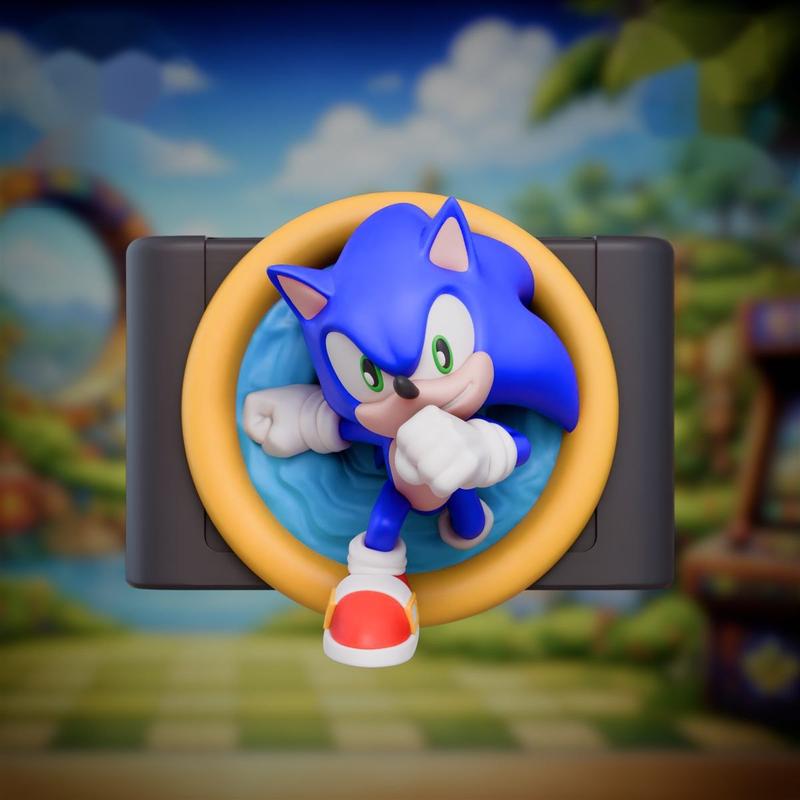 Sonic - Déco murale cartouche retro impression 3D, deco gaming, cadeau geek collection