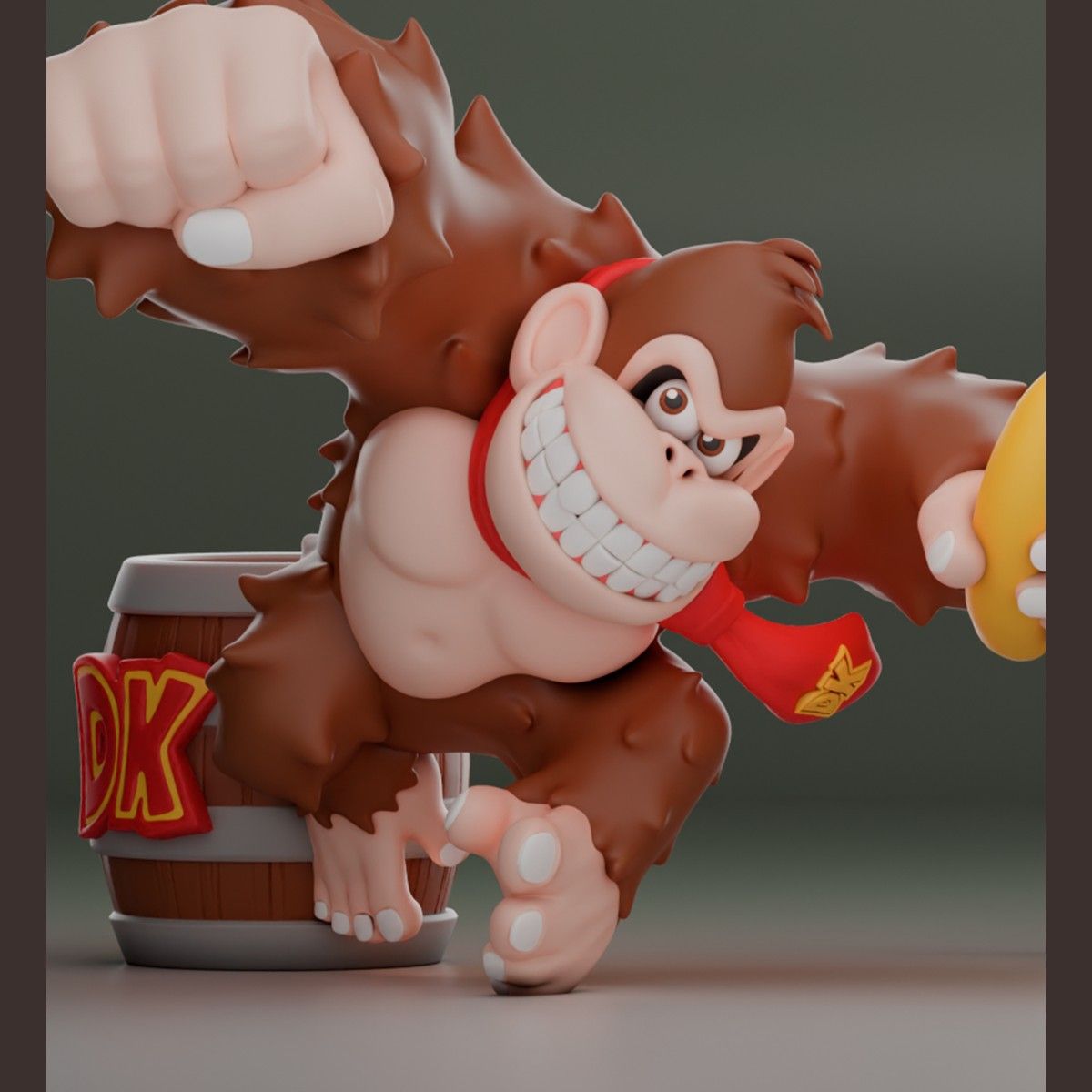 Donkey Kong - Figurine cartouche retro impression 3D, deco gaming, cadeau geek collection