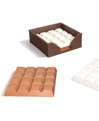 3 sous de verres Tablette de Chocolat - art de la table imprimé en 3D, déco originale — impression 3D par Manu3D