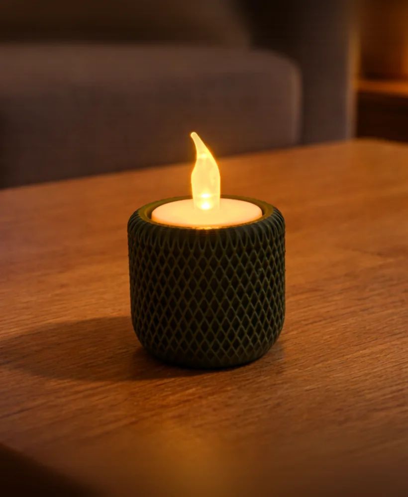 Bougeoir Maillé - luminaire imprimé en 3D, décoration d'intérieur