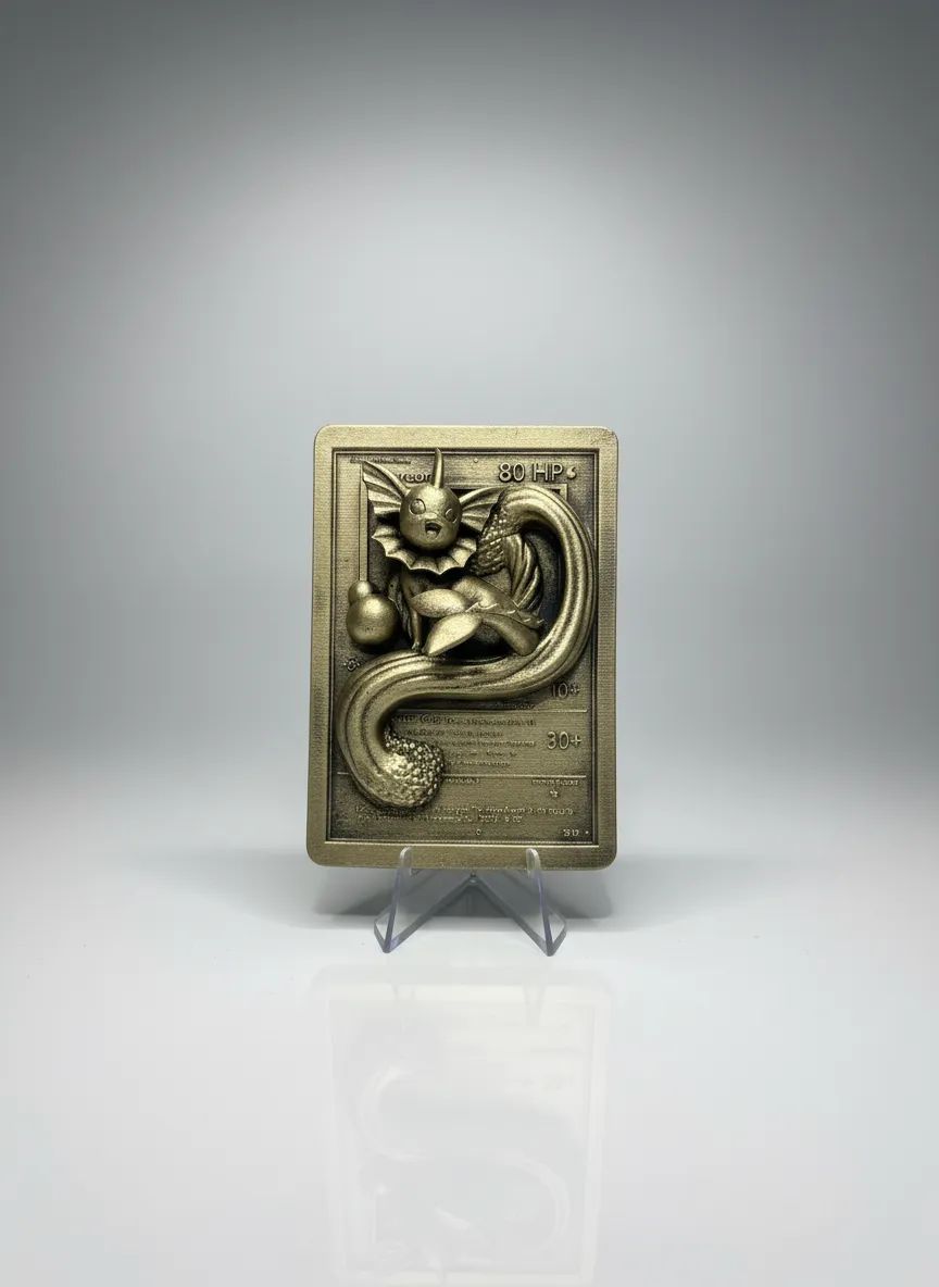 Aquali - carte en relief edition doree impression 3D, deco murale geek, cadeau gamer collection — impression 3D résine avec dorure par Manu3D
