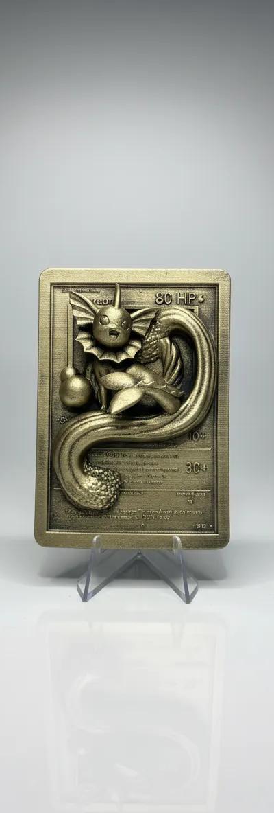 Aquali - carte en relief edition doree impression 3D, deco murale geek, cadeau gamer collection — impression 3D résine avec dorure par Manu3D