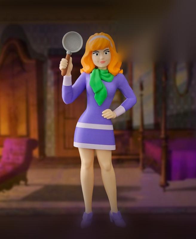 Figurine Daphné Blake (Scooby-Doo) imprimée en 3D multicouleur - assemblée à la main, fabriquée en France