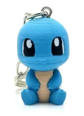 Carapuce - porte-cle impression 3D, accessoire sac, petit cadeau geek — impression 3D pla multicouleur par Manu3D