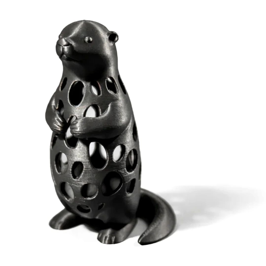 Loutre Voronoi - figurine animal imprimée en 3D, statuette déco