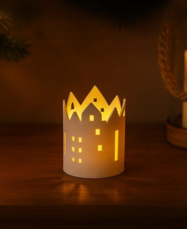 Lanterne Village - luminaire imprimé en 3D, décoration d'intérieur