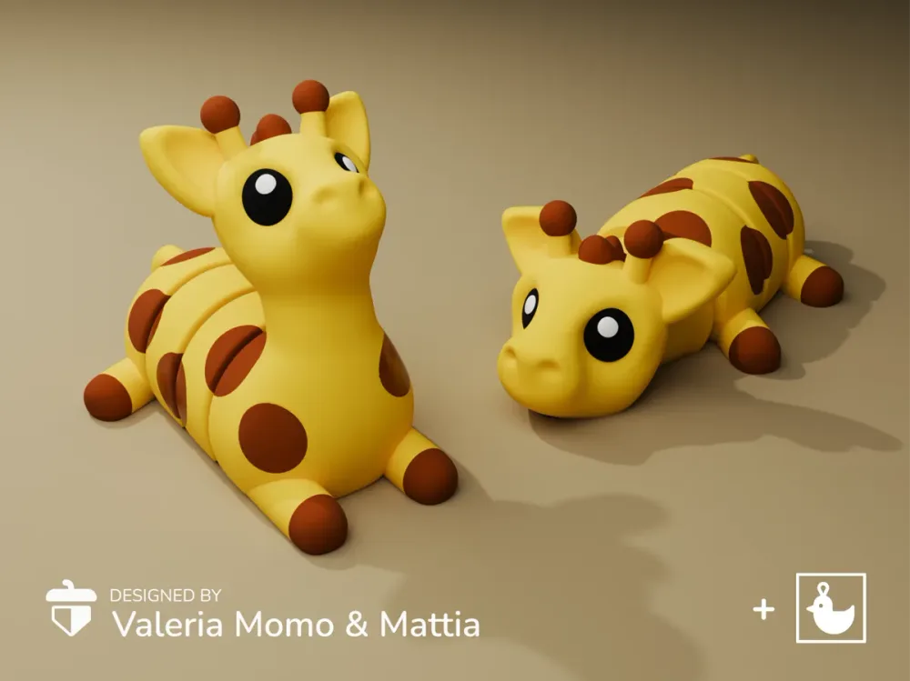 Flexi Girafe - jouet articulé impression 3D, figurine kawaii — impression 3D pla par Manu3D