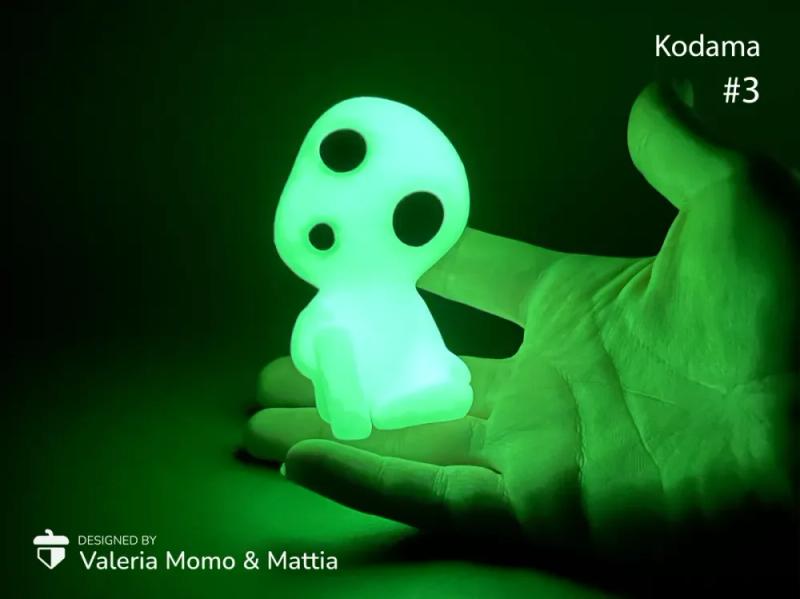 Kodama 3, esprit de la forêt - figurine fan art imprimée en 3D, déco gaming