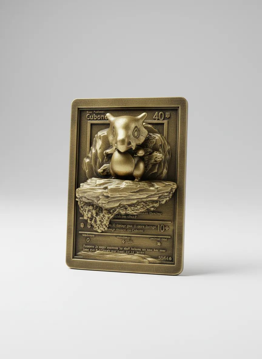 Osselait - carte en relief edition doree impression 3D, deco murale geek, cadeau gamer collection, photo 2