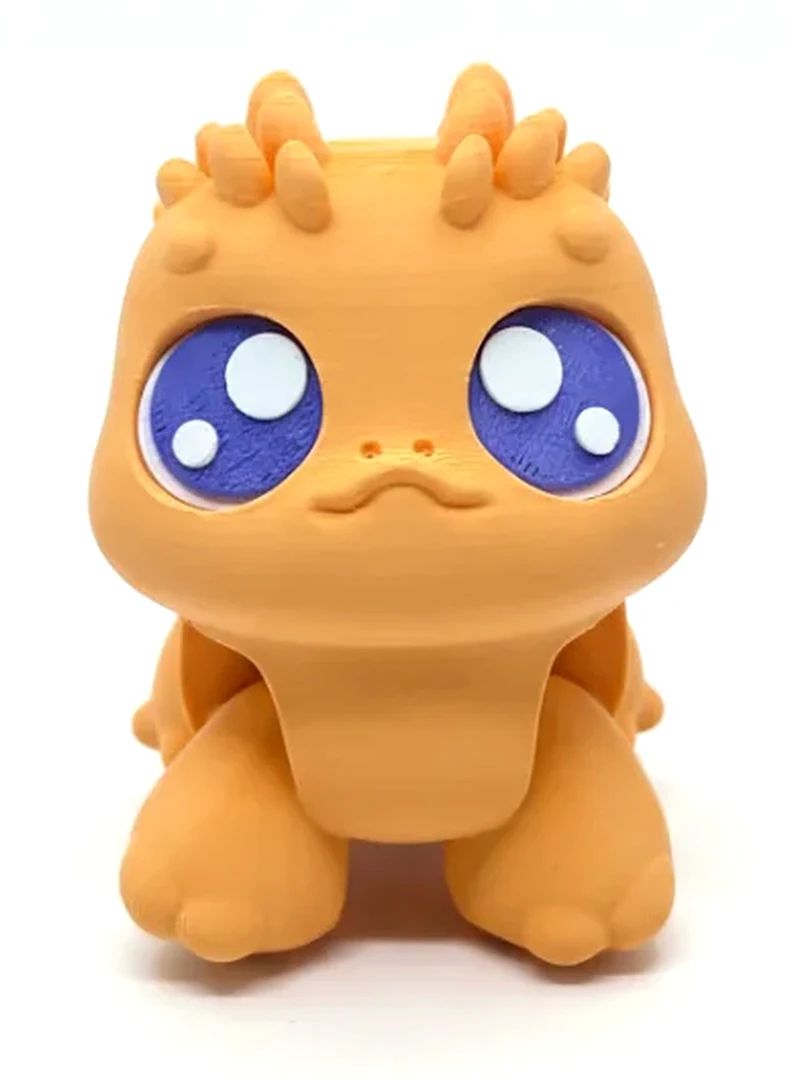 Booky orange - figurine Monsterini imprimée en 3D, déco kawaii, cadeau — impression 3D pla par Manu3D