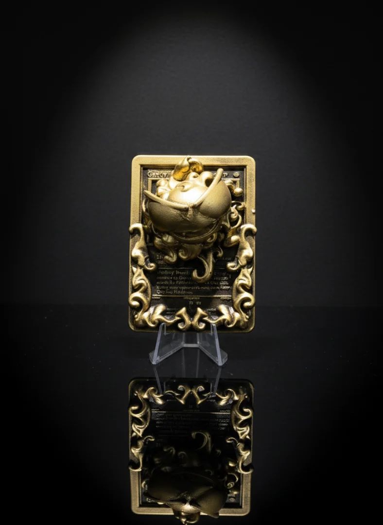Fantominus - carte en relief edition doree impression 3D, deco murale geek, cadeau gamer collection, photo 5