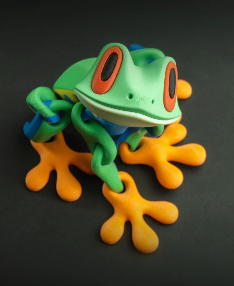 Grenouille - figurine animal imprimée en 3D, statuette déco — impression 3D par Manu3D
