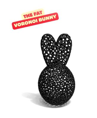 Œuf de Pâques Lapin Voronoi - décoration de fête imprimée en 3D, idée cadeau — impression 3D par Manu3D