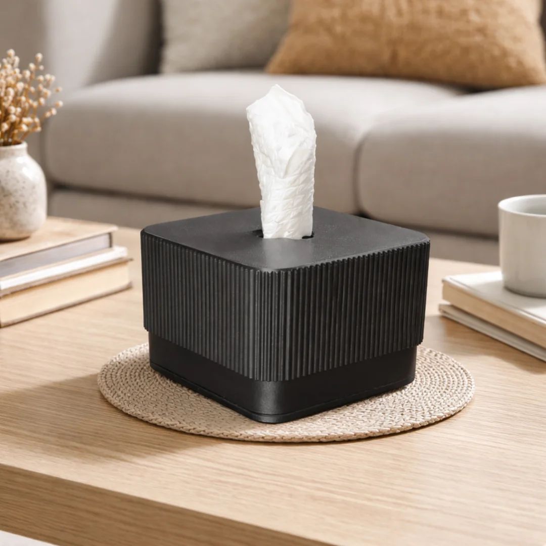 Boite à Mouchoirs Nervurée - rangement imprimé en 3D, organisation de bureau
